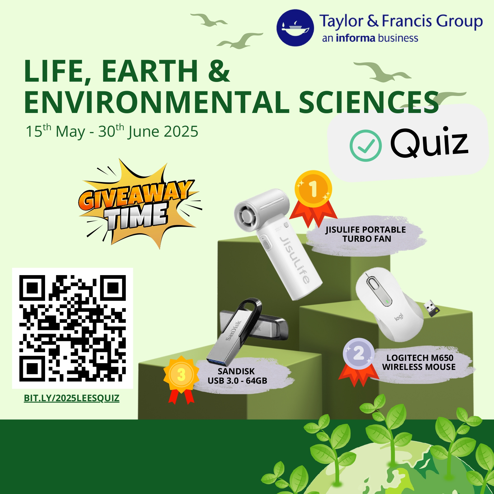 Call for Entries: Taylor & Francis Life, Earth & Environmental Sciences Quiz